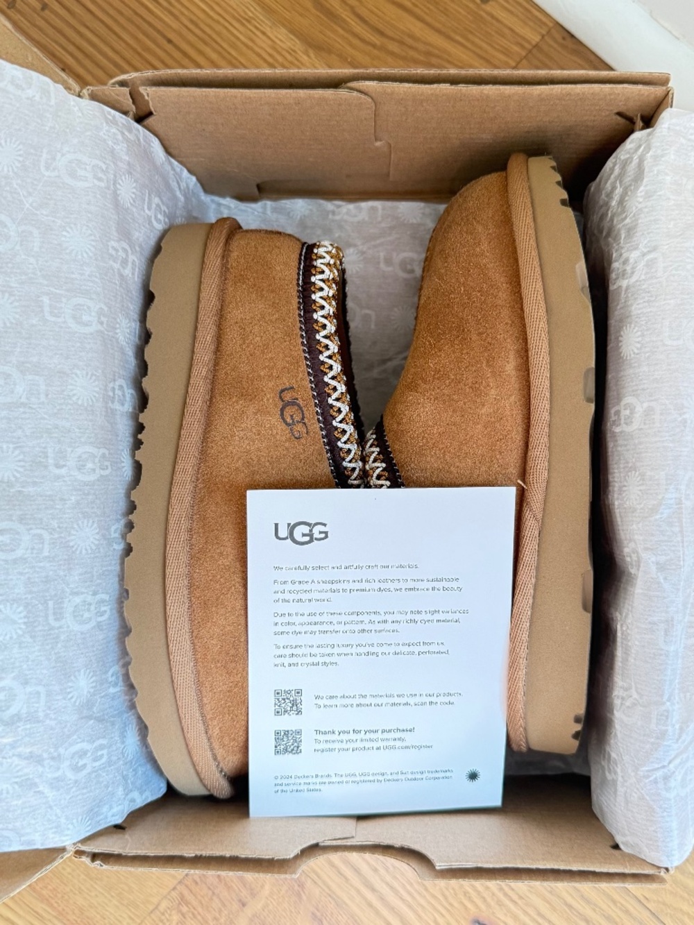 NIB UGG Toddler Tasman II Slippers Chestnut Size 11T